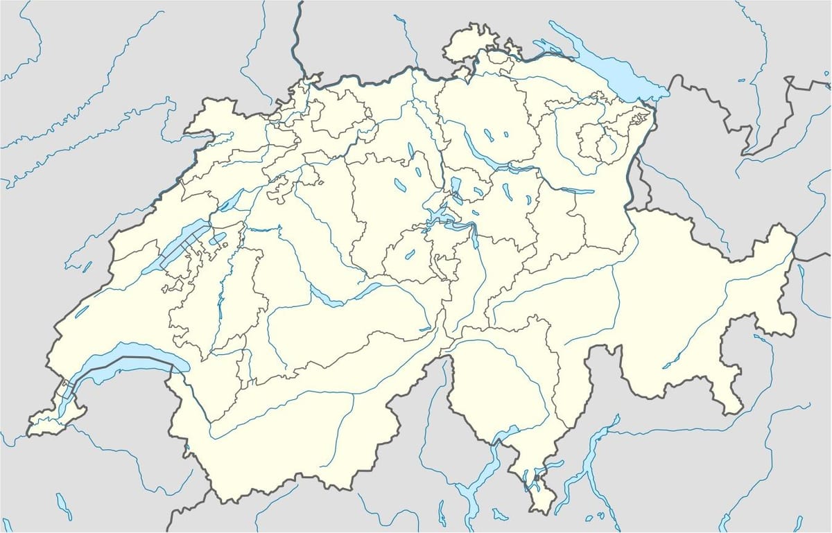карта Швейцарии векторная карта