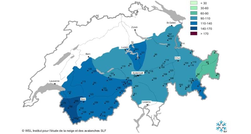 карта снежный карте Швейцарии