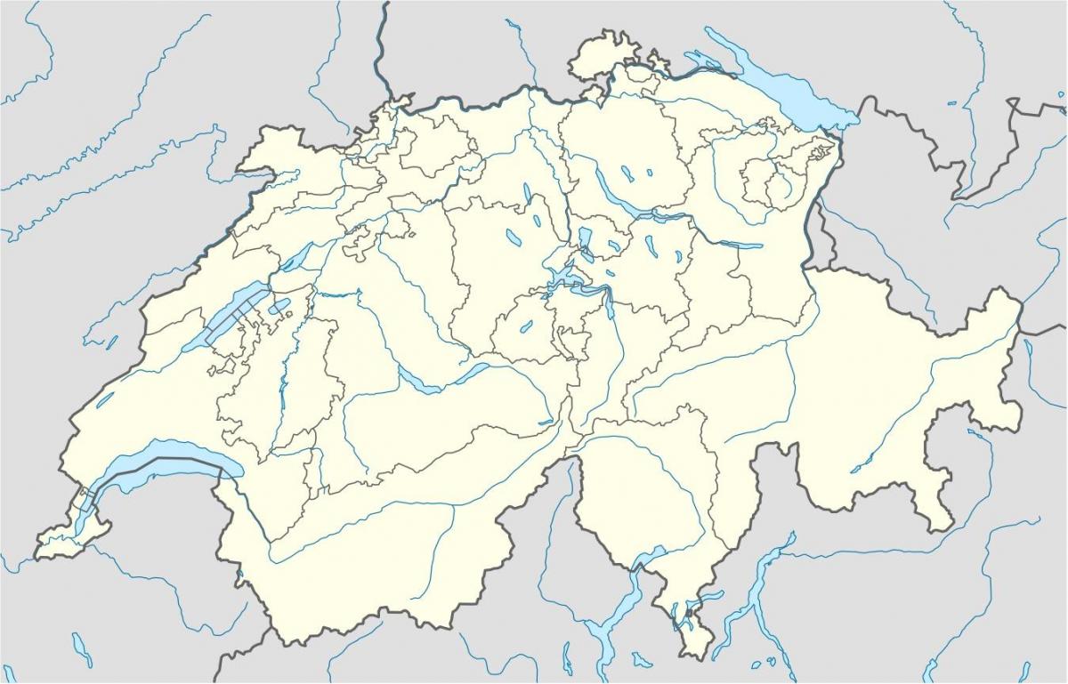 карта Швейцарии векторная карта 