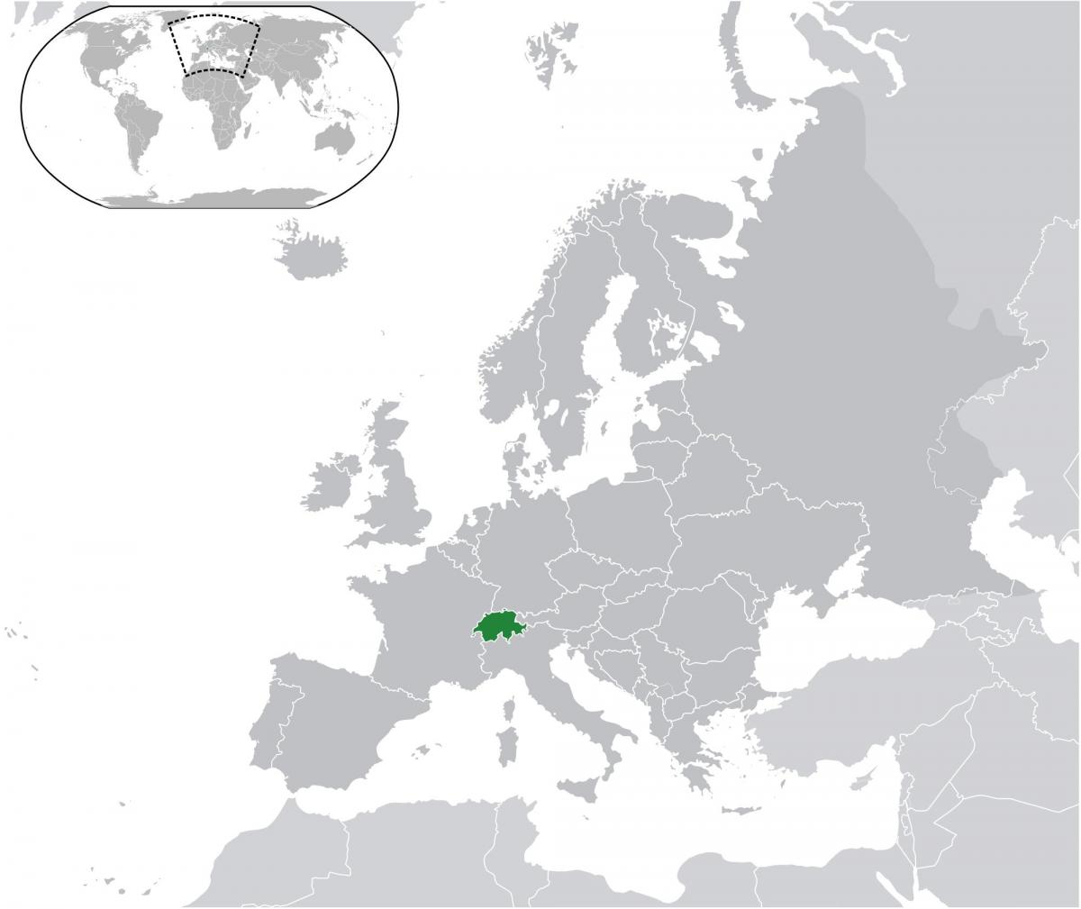 Швейцария на карте мира
