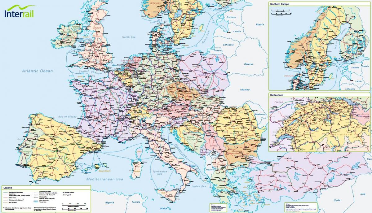 карта интеррейл Швейцария 