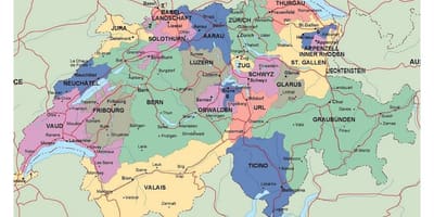Подробная карта Швейцарии