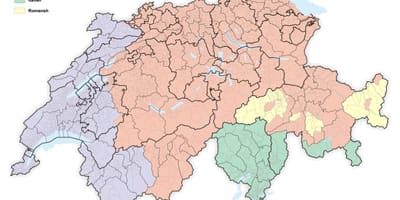 Карта Швейцарии язык