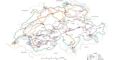 Швейцария достопримечательности карта