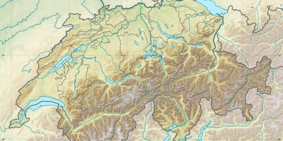 Карта Швейцарии облегчение