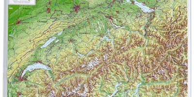 Карта Швейцарии 3д