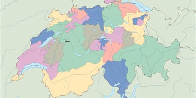 Карта политическая карта Швейцарии