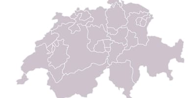 Карта пустая карта Швейцарии
