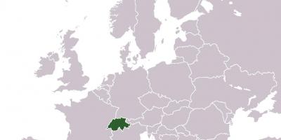 Швейцария расположение на карте Европы